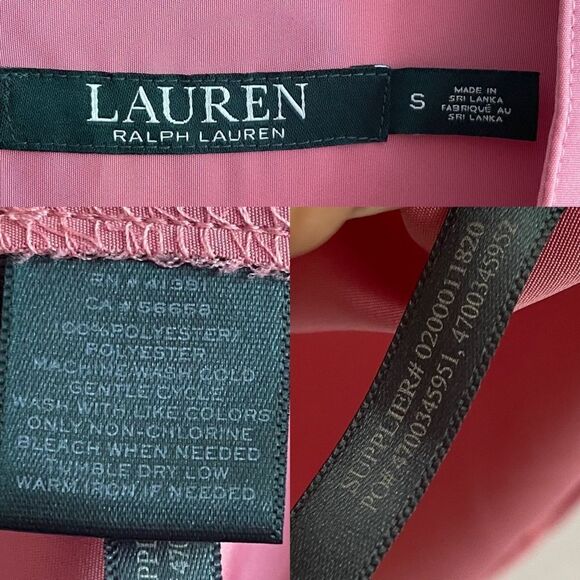 RALPH LAUREN BLACK LABEL Dusty Rose Pink Button Front Long Sleeve Blouse S - Picture 4 of 4